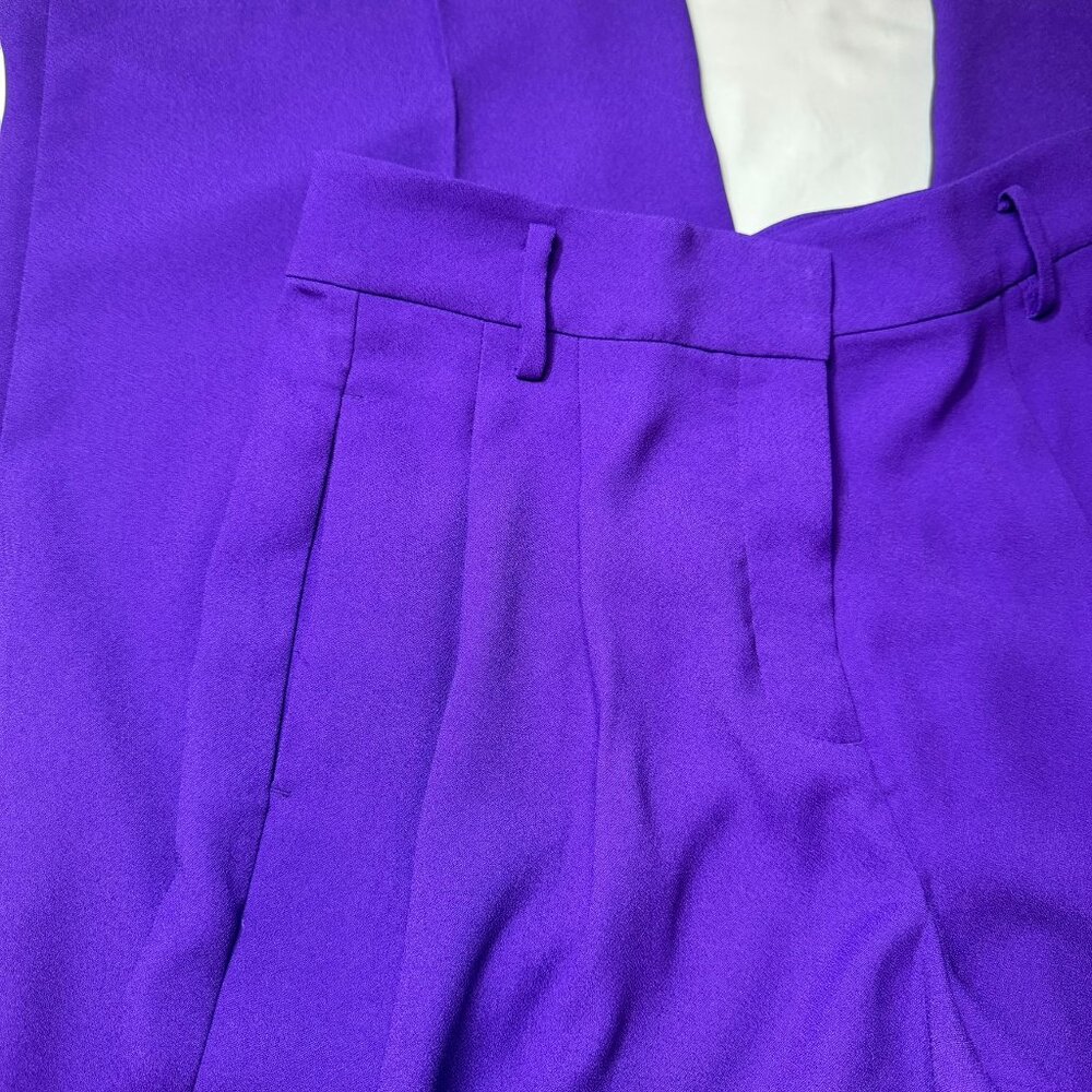 Ann Taylor Purple Wide-Leg Dress Pants - Picture 5 of 8